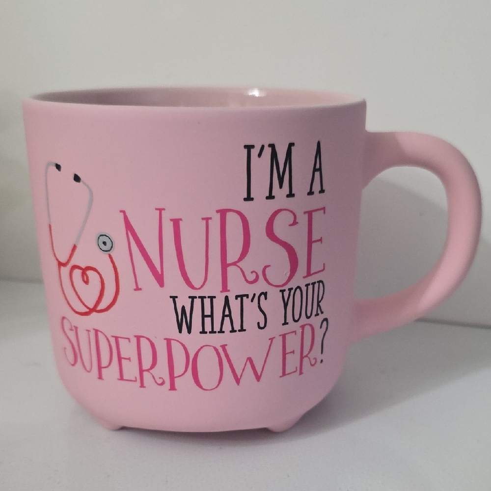 Fig & Fern Pink Nurse Superpower Mug, NWT